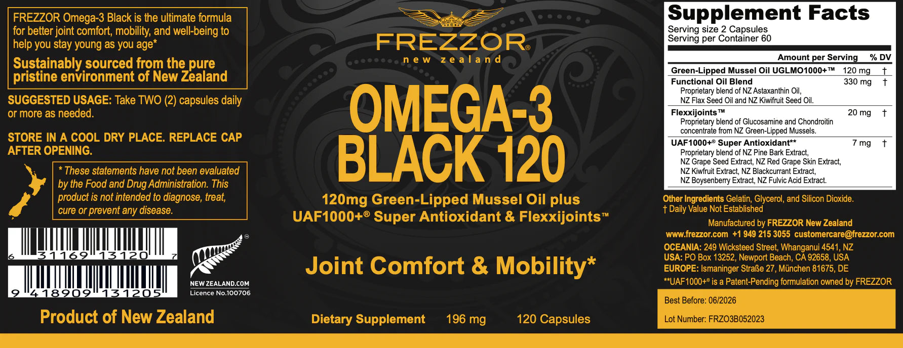 Omega-3 Black 120